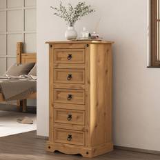 Corona 5 Drawers Tallboy Mexican Solid Pine