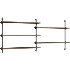 Möbler Moebe Wall Shelving WS.65.2.B Rökt Ek-Svart Vägghylla
