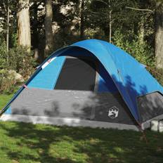 Camping & Outdoor vidaXL Kuppel-Familienzelt 6 Personen Blau Wasserdicht