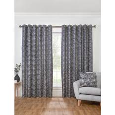 Curtains & Accessories Divante Maison Eyelet Curtain - Charcoal 168 cm / 183 cm - Grey