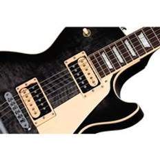 Transparent Electric Guitars Gibson 2024 Les Paul Traditional Pro V Flame Top Electric Guit. Transparent Ebony Burst