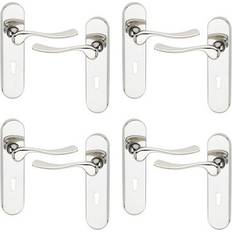 URBN Living Berkshire Metal Lever Latch Door Handle Set 174 mm Length 8 Pcs - One Size