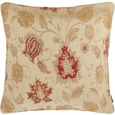 Linen Cushion Covers Paoletti Zurich Floral Jacquard - Champagne Cream (55 x 55 cm) Cushion Cover White, Beige (55x55cm)