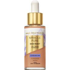 Max Factor Miracle Pure 2in1 Skin Reset Serum Foundation, 60-80 Light to Medium