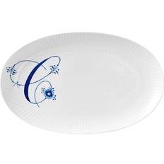 Royal Copenhagen Alfabet Oval Tallerken C 15x23.5 cm Porcelæn Hvid Serveringsfad & Bakke