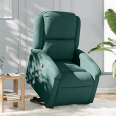 Sillón reclinable Sillones vidaXL Reclinable Elevable Terciopelo Verde Oscuro Sillón