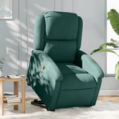 VidaXL Fåtöljer vidaXL Reclinerfåtölj Mörkgrön Sammet Fåtölj