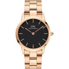 Daniel Wellington 36 Mm Iconic Link Rose Black ADW00100210