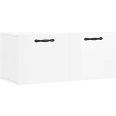 Mensole Armadi vidaXL Mobile A Parete Bianco Lucido 80x36.5x35 cm Legno Multistratocod Mxl 79597 Armadio