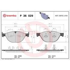 Bromsfriktion Brembo Bromsbelägg Fram 8020584081181