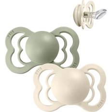 Bibs Couture Silikone Sutter 2-pak Anatomisk Ivory/Sage Str. 2