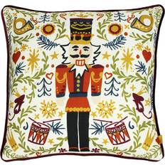 Polyester Cushion Covers Nutcracker Christmas 0 43 cm H x 43 cm W x 1 cm D Cushion Cover Multicolour