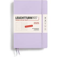 Kalenders Leuchtturm1917 Wochenkalender & Notizbuch Dotted Medium A5 2025 Lilac Deutsch