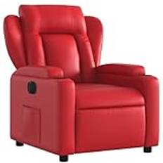 Sillón reclinable Sillones vidaXL Reclinable Eléctrico De Cuero Sintético Rojo Sillón