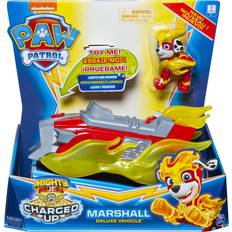 Paw Patrol Véhicules Jouet Spin Master Paw Patrol Mighty Pups Charged Up Marshall Deluxe Vehicle