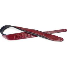 Padded Leather Style Guitar Strap Red