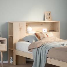 Inbyggda förvaringar Sänggavlar vidaXL Huvudgavel Med Förvaring 75 cm Massiv Furu Sänggavel