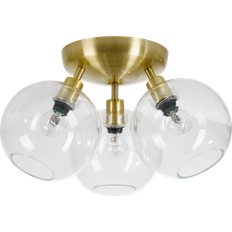 Transparent Loftplafonder Belid Gloria Plafond Ø33 cm Messing/Klar Loftplafond