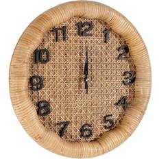 Romimex Wicker Brown Wall Clock 36cm