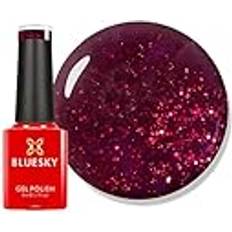 Blusky Gel Nagellack 80545 Röd Glitter Långvarig