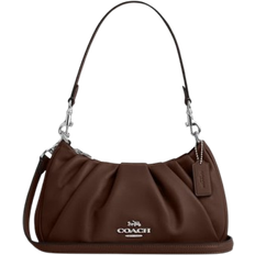 Coach Teri Shoulder Bag With Ruching - Smooth Leather/Silver/Maple