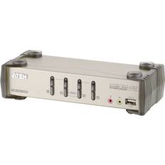 Aten Conmutadores KVM Aten 4-port Conmutador Kvm Plata