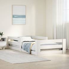 Sängar & Madrasser vidaXL utan madrass vit 90x200 cm massiv furu Sängram