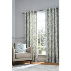 Laura Ashley Parterre Lined 100% Cotton Eyelet Curtains - 167 137 cm x