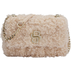 HUGO BOSS Double B Icon Teddy Shoulder Bag - Light Beige