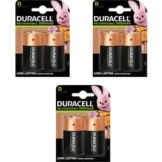 Duracell Akku - Wiederaufladbarer Standardakku Batterien & Akkus Duracell NiMH Akku Mono/D HR20, wiederaufladbar, 1,2 V, 2 Stück