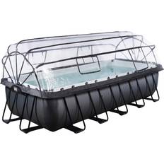 Firkantet pool EXIT Black Leather Pool Firkantet 540x250x122 cm