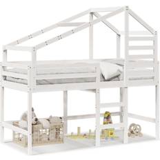 Loft Beds vidaXL Loft Bed With Ladder And Roof 80 x 200 cm