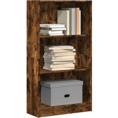 Spaanplaat Planken vidaXL Boekenkast 60 x 24 x 109 cm Bewerkt Hout Gerookt