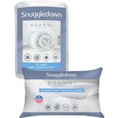 Medium Duvets Snuggledown Scandinavian Hollowfibre 4.5 Tog Summer With 2 Pillows - White Duvet