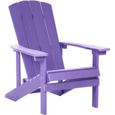 Morado Sillas de Patio Beliani Silla De Jardín Adirondack - Violeta