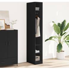 Schwarz Kleiderschränke vidaXL Black 30 x 50 x 200 cm Engineered Wood Wardrobe