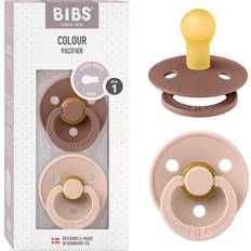 Viola Cura del Bambino Bibs Colour Natural Rubber Size 1: 0 months dummy Woodchuck Blush 2 pc