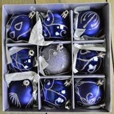 Christmas Tree Ornaments Samuel Alexander 9 Pack Premier 60 mm Deluxe Glitter Baubles - Midnight Blue Christmas Tree Ornament