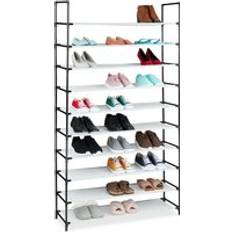 Relaxdays XXL Skohylla Plug-In System 10 Nivåer 50 Par HBT 176.5 x 99 x 29.5 cm Skoställ