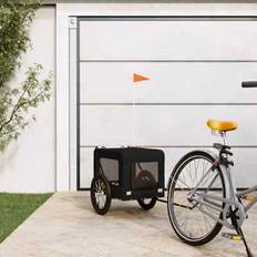 vidaXL Cykelvagn För Djur Svart Oxfordtyg