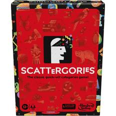 Hasbro Scattergories Klassiskt spel, partyspel för vuxna och tonåringar från 13 år, brädspel för 2 spelare