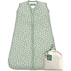 molis&co babysovsäck 2,5 TOG 70 cm (0 6 månader) perfekt för vintern 100 % bomull (OEKO-TEX 100) vadderad, mjuk och varm grön trädgård