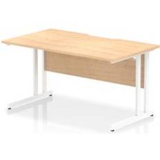 Impulse 1400 x 800 mm Scalloped Edge Straight Office Writing Desk