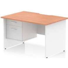 Impulse 1200 x 800 mm Scalloped Edge Straight Office Writing Desk