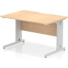 Impulse 1200 x 800 mm Scalloped Edge Straight Office Writing Desk