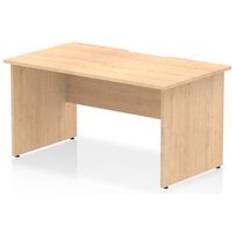 Impulse 1400 x 800 mm Scalloped Edge Straight Office Writing Desk