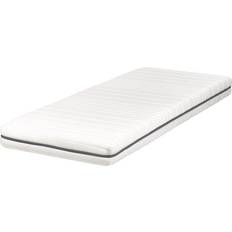 Beliani Foam Mattress 2ft6 Foam Filling Polyester Removable Cover with Zipper White Enchant Coil Spring Matress