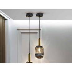 Glass Pendant Lamps Norma Globe Ceiling Light Black E27 - One Size Pendant Lamp