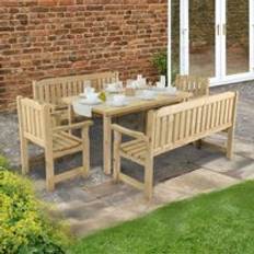 Pink Garden Table Forest Garden Rosedene Wooden Table 5'x3' 1.5x0.9m