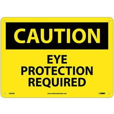 Office Supplies National Marker National Marker Caution Signs Eye Protection Required 10 x 14 Rigid Plastic C485RB